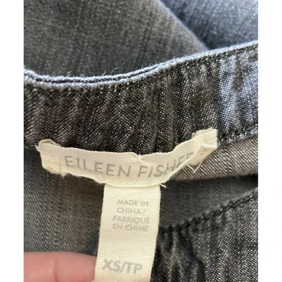 Eileen Fisher Sheath Dress Tencel Black Wash Pockets  XS - Picture 4 of 5